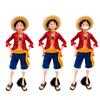 Hot 28Cm  One Piece Anime Figure Confident Smiley Luffy Three Form Face Changing Doll Action Figurine Model Toys  Kits
