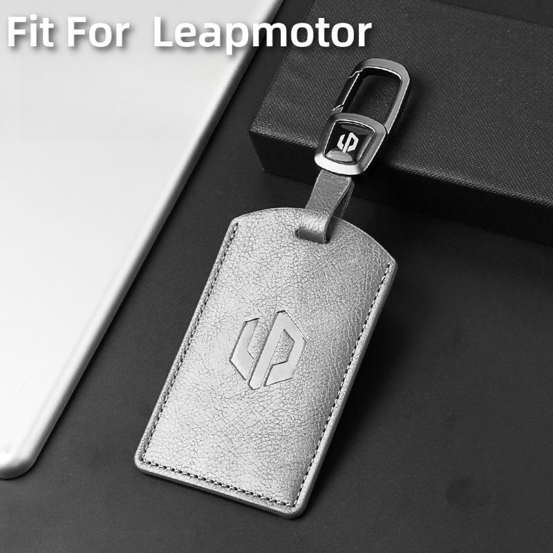 Fit For Leapmotor C10 Car Key Card Holder NFC Smart Card Case Suede Protective Shell