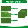 4/6Pcs Fake Grass Sheets 15x15cm Fake Grass Mat Set Miniature Artificial Model Grass Miniature Garden and Dollhouse Decoration