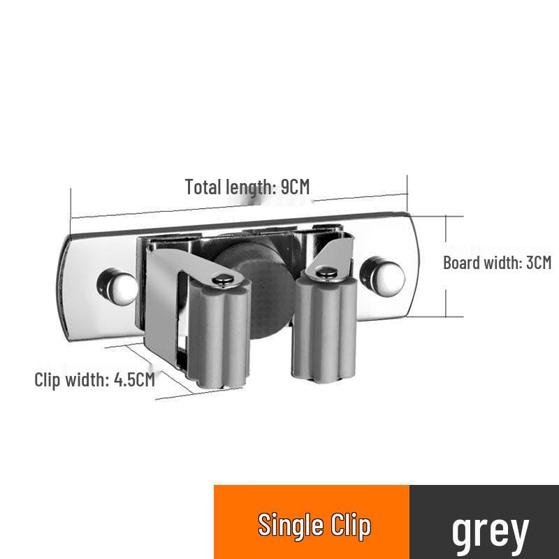 Punch-Free Stainless Steel Wall-Mounted Mop and Broom Holder 679₽