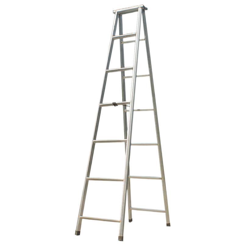 Widened & Thickened Multifunctional A-Frame Galvanized Iron Ladder: Dual-Use, Straight, Folding, Telescopic