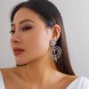 DIEZI Vintage CCB Gold Color Chunky Water Drop Heart Stud Earrings for Women Girls Trendy Punk Star Earring Jewelry Accessories