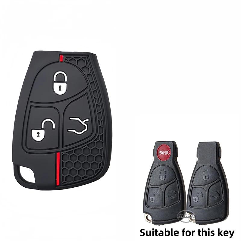 Silicone Cover For Mercedes Benz B C E Ml S Clk Cl 3 Buttons Rubber Skin Remote Key Fob Case