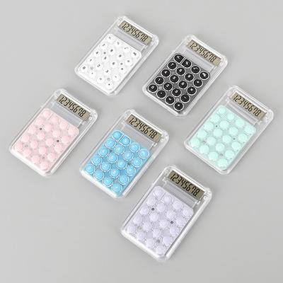 מחשבון מיני נייד בעל 8 ספרות תצוגת LCD גדולה כפתורים גדולים קלים ללחיצה מחשבון ידידותי לנסיעות המופעל באמצעות סוללה