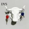 Retro Animal Head Hook Bull Hat Rack, Lightweight Wall-Mount Key Holder, Decorative Coat Creative Entryway Organizer Hook, Hanger for Home Wall