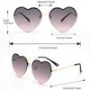 Casual Heart Sunglasses Vintage Candy Color Half Frame Sunglasses UV Protection Y2K Gradient Sun Glasses