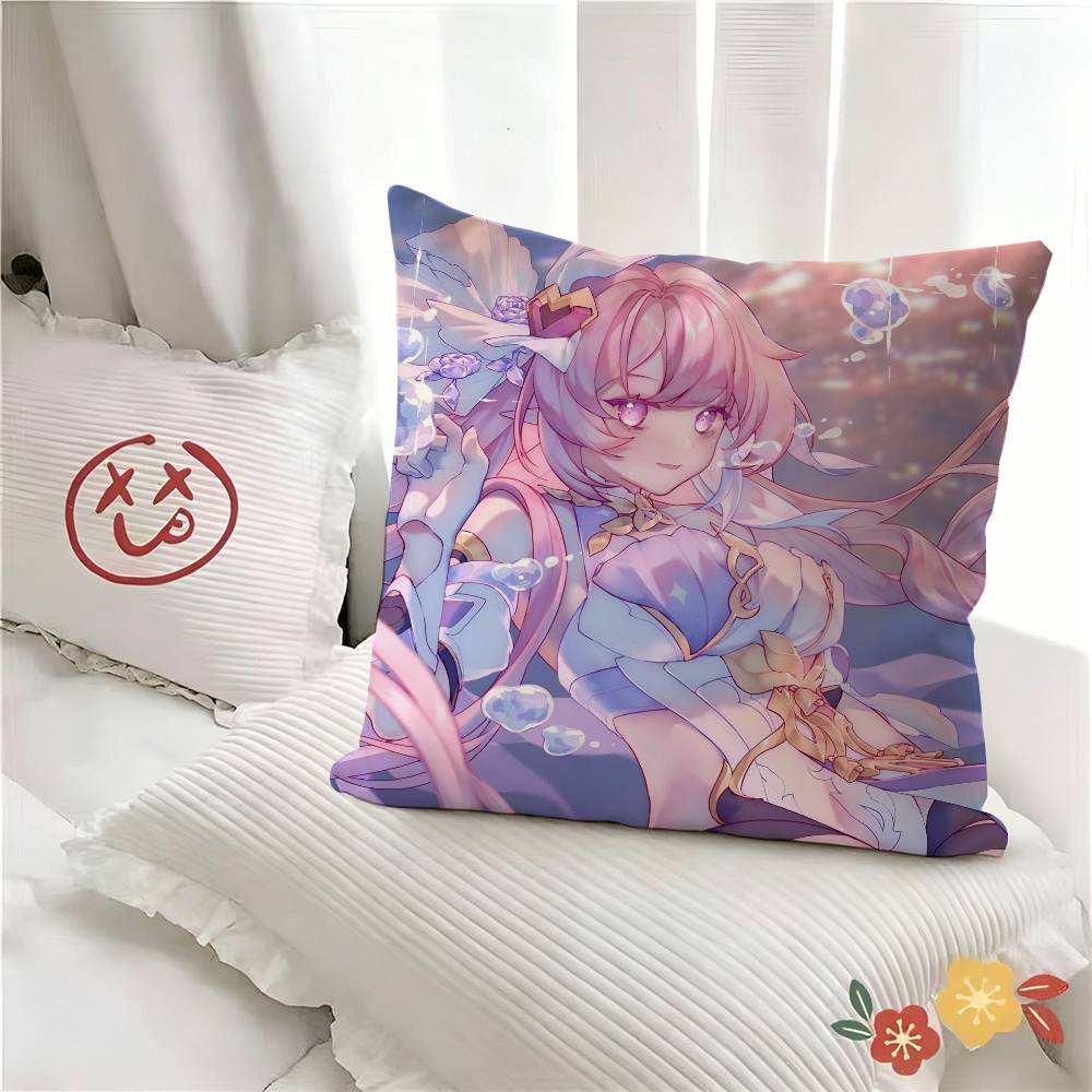 Pc Elysia Honkai Impact Rd Pillow Case Fashion Square Pillowcase Bedroom Sofa Room Ins Decoration Leisure