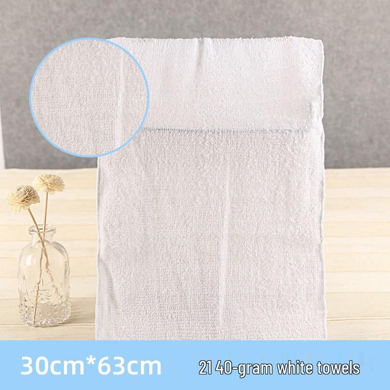 White Pure Cotton Hotel Towel: Soft, Absorbent, Durable, Embroidery-Friendly for Spa & Salon Use