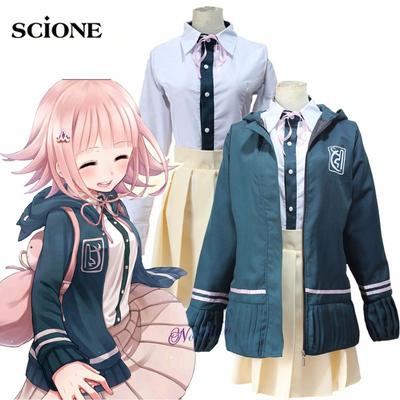 Scione Chiaki Nanami Cosplay Costume Danganronpa 2 School Uniform Japanese Anime Cosplay Costumes Set