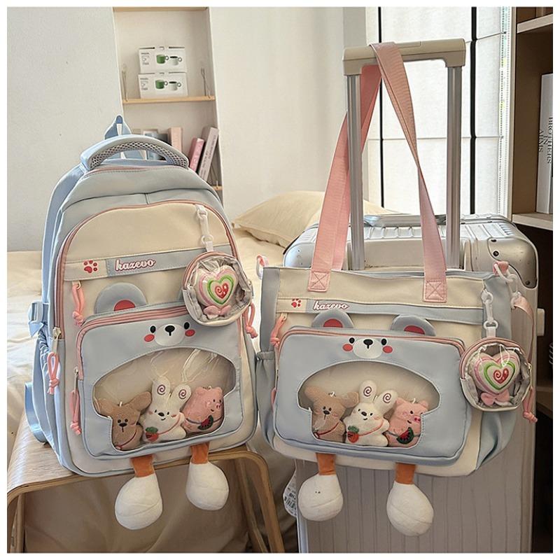 The new schoolbag is fresh and sweet, and the candy color is light and large-capacity make-up bag for junior high school students.