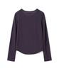 MILLO WOMEN Tape Henley Neck T-Shirt [Purple]