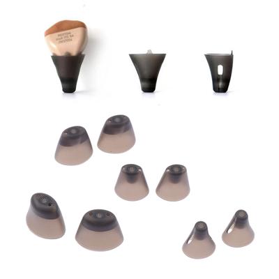 1 Paar Xs/S/M/L Hörgeräte-Ohrstöpsel, weiche Ersatz-Ohrstöpsel, In-Ear-Hörgeräte-Kuppeln, Ohrstöpsel, schwarzer Silikon-Ohrstöpsel