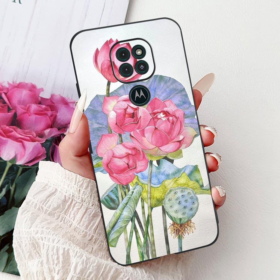 For Motorola Moto G9 Play Case Colorful Flowers Painted Cover Soft TPU Phone Cases For Motorola Moto G9 Plus MotoG9 Power Fundas