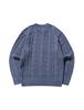 NAMERCLOTHING Pigment Aran Cable Sweater Dusty Blue