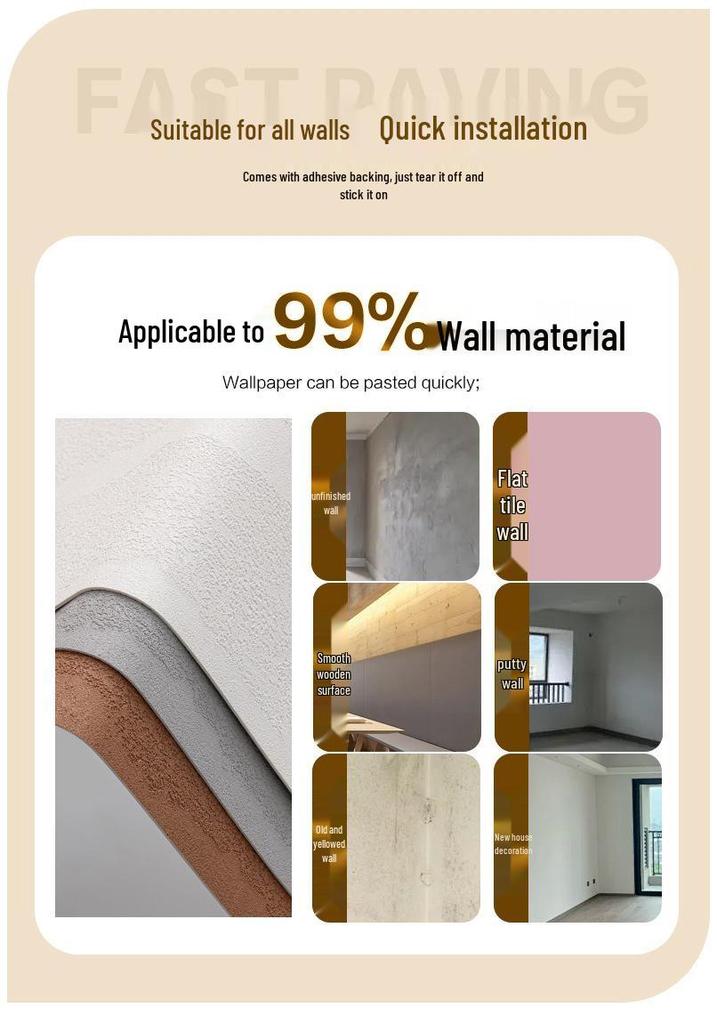 Ultra-Thin 3D Soft Roman Travertine Flexible Wall Panel - Self-Adhesive Sticker for Renovation