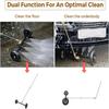 16 Inch Power Washer Under Car Water Broom with 2 Pieces Extension Wand Dual-Function Undercarriage Pressure Washer Cleaner