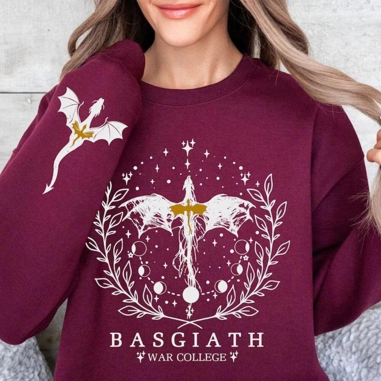Cozy Women Long Sleeve Fly or Die Hoodie Basgiath War College Novelty Gift Bookish Fourth Wing Sweatshirt Pullover
