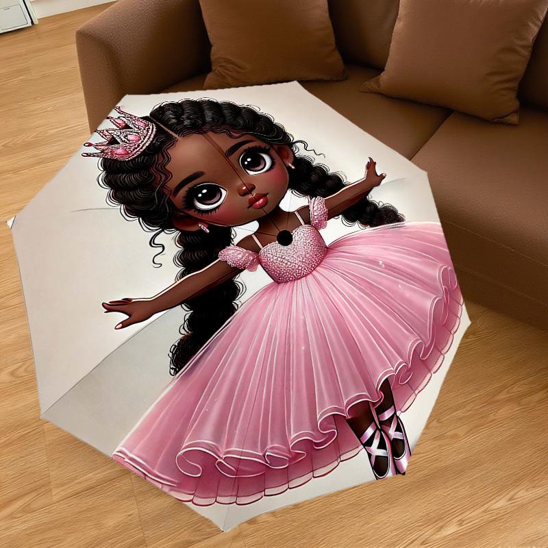 1PC Princess Ballet Umbrella-8-Rib Reinforced Portable Folding Travel Suitable for All Seasons Outdoor Daily Use-J400