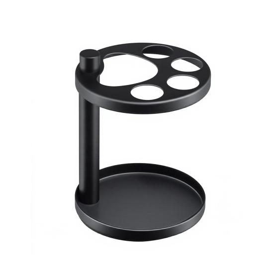 

Держатель для зубных щеток и зубной пасты, конструкция из нержавеющей стали, тяжелое противоскользящее основание, открытый дизайн, подставка для зубных щеток с 4 слотами чёрный