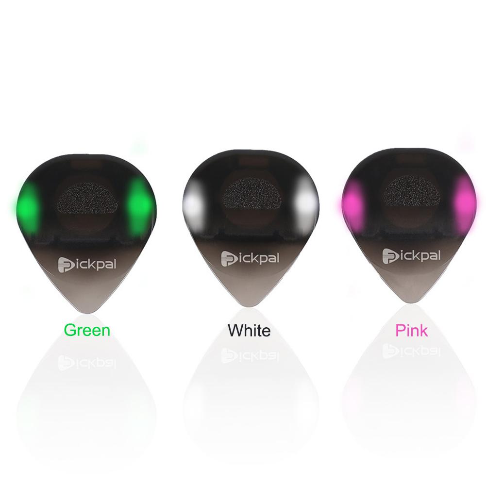 Electric Guitar Picks with High-Sensitivity LED Light Musical Instrument Glowing Plectrum Non-Slip for Bass Electric Guitarists