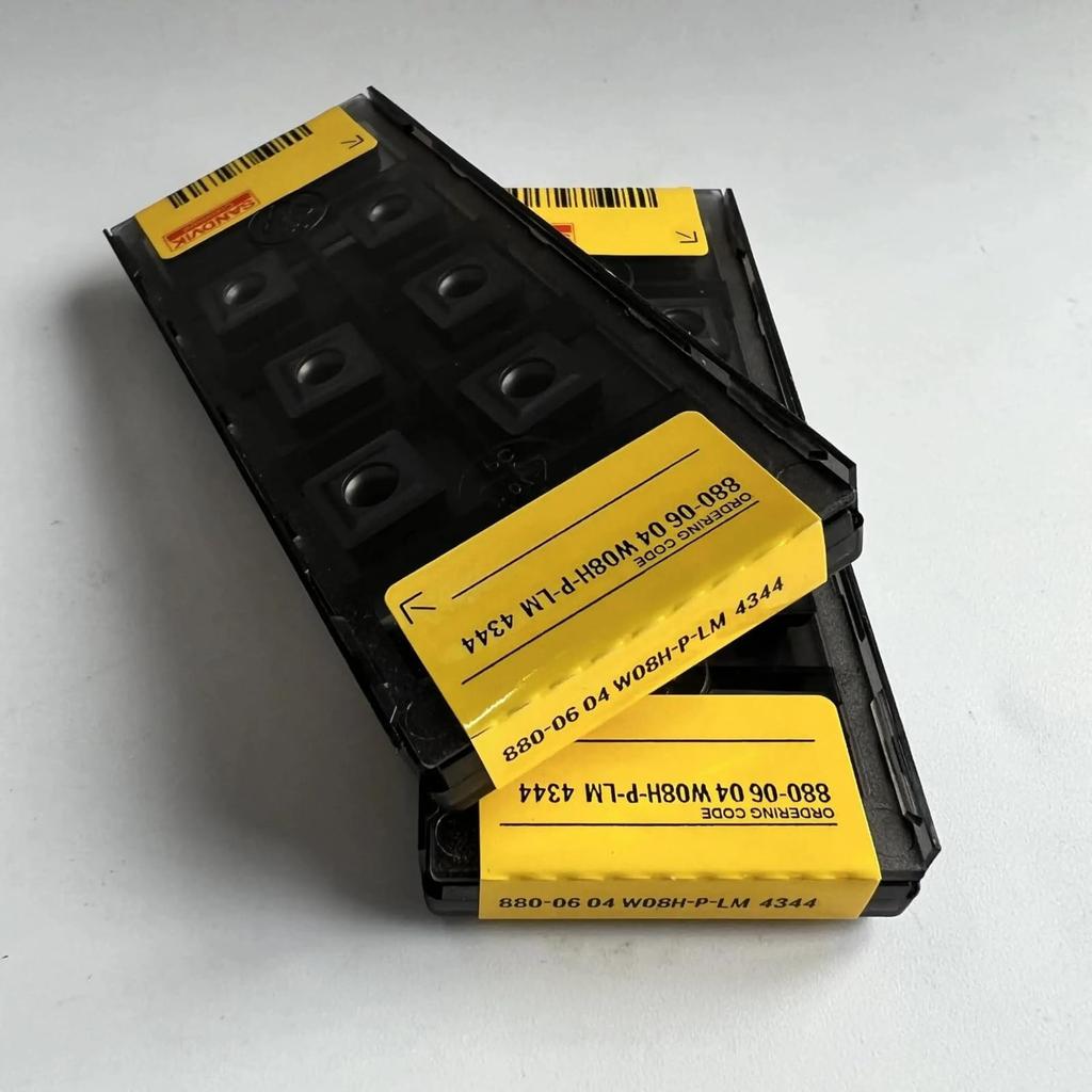 Original Sandvik / 880-0604W08H-P-LM 4344 / CNC Lathe Carbide Blade 10 PCS