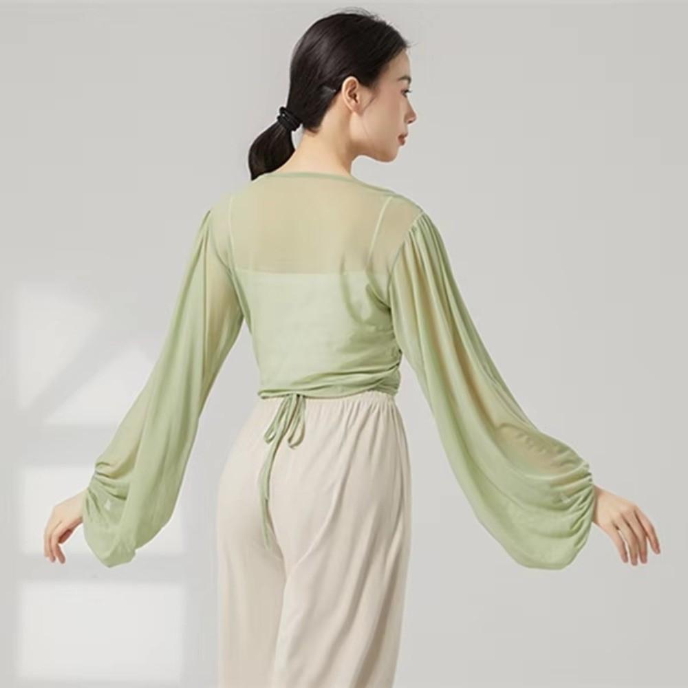 Long Sleeve Classical Dance Tops Soft Fabric Dance Performance Costume Dance Top Dance Training