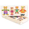 Petit Ours Change de Vêtements Montessori Enfants Éducation Précoce Puzzle en Bois Jeu d'Habillage Jouets Puzzle Bébé Pour Enfants Cadeau
