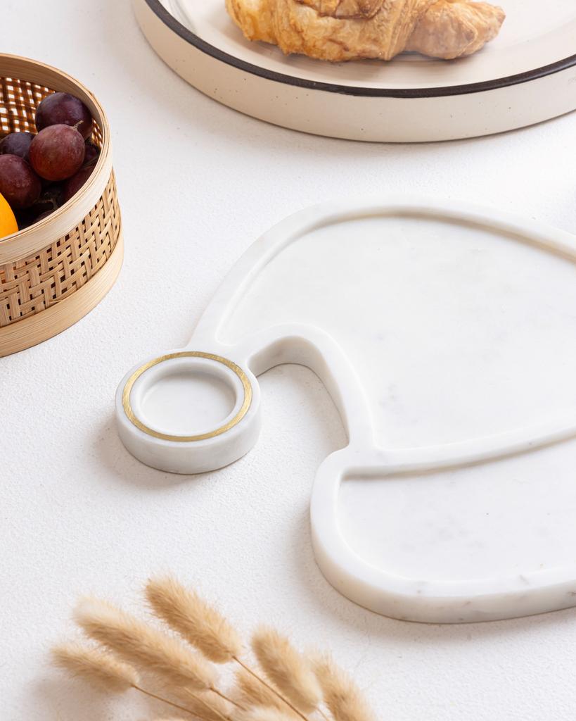 Marble Platter - Santa Cap