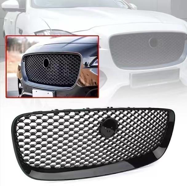 T4A6209 Front Bumper Grille for 2017 Jaguar F-PACE, Bright Black