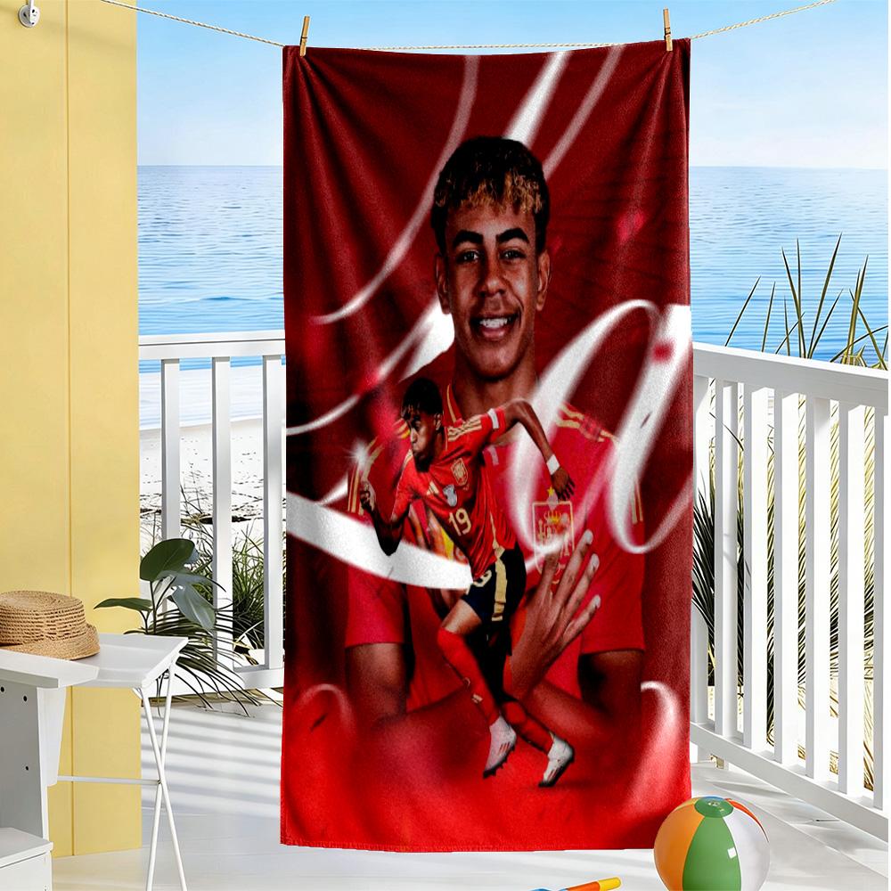 Yamal Spain Football Player Pose Beach Towel Soft Durable Quick-Dry Comfortable Lightweight