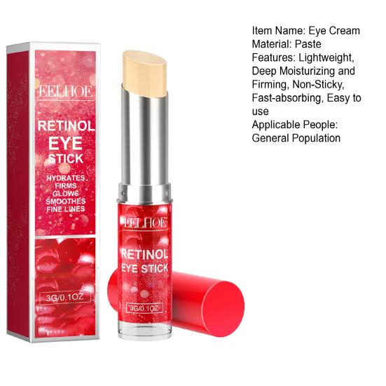 EELHOE Retinol Eye Stick Renewing & Firming Under Eye Balm for Dark Circles, Puffiness, Fine Lines & Wrinkles Travel Essentials for On-the-go Use