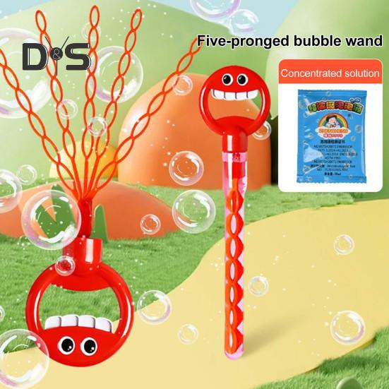 Máquina de bolhas de rosto sorridente de 32 furos, fabricante de bolhas românticas com pacotes de concentrado, máquina de sopro de bolhas, brinquedo para crianças e adultos