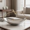 Fruit Tray with Bird Handle Stainless Steel for Tabletop