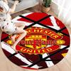 Manchester United F Custom Name Round Area Rug,Carpet Rug for Living Room Bedroom Sofa Playroom Decor,Non-slip Floor Mat
