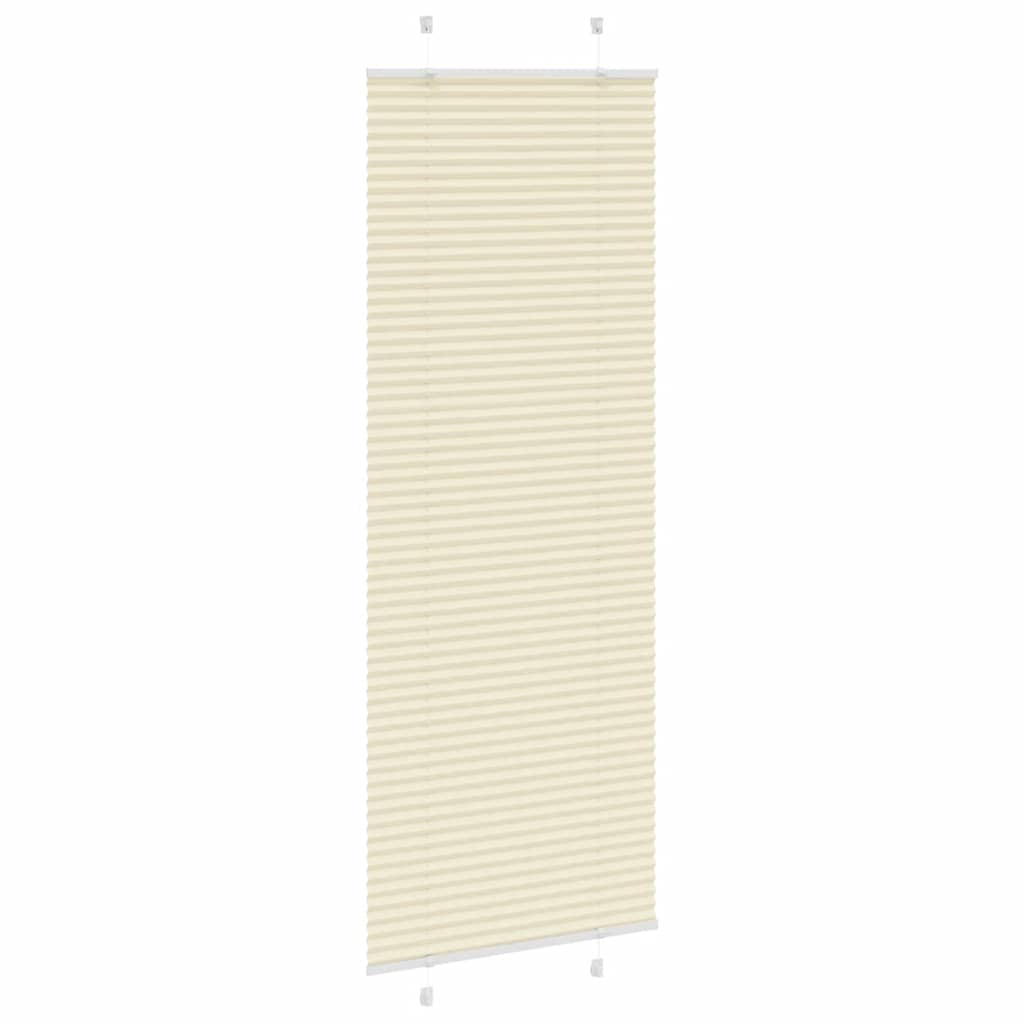 Cream Pleated Blind 75X200 Cm Fabric Width 74.4 Cm