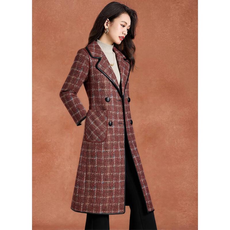 Elegant Reversible Mid-Length Women s Coat 4XL