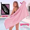 Portable Quick-Dry Solid Color Sports Towel for Outdoor and Beach Use