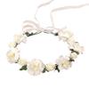 Flower Hair Wreath Headband Floral Crown Garland with Adjustable Ribbon Festivals Wedding Party Headpiece for Women Girl