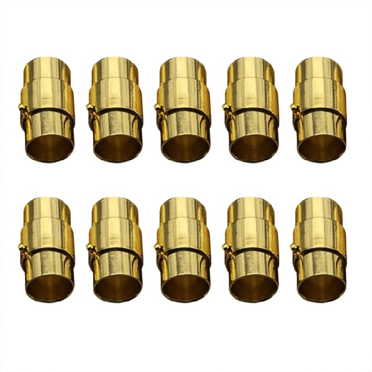 10 Pack Copper Magnetic Clasps Cord End Caps Leathers Rope End Caps for Jewelry