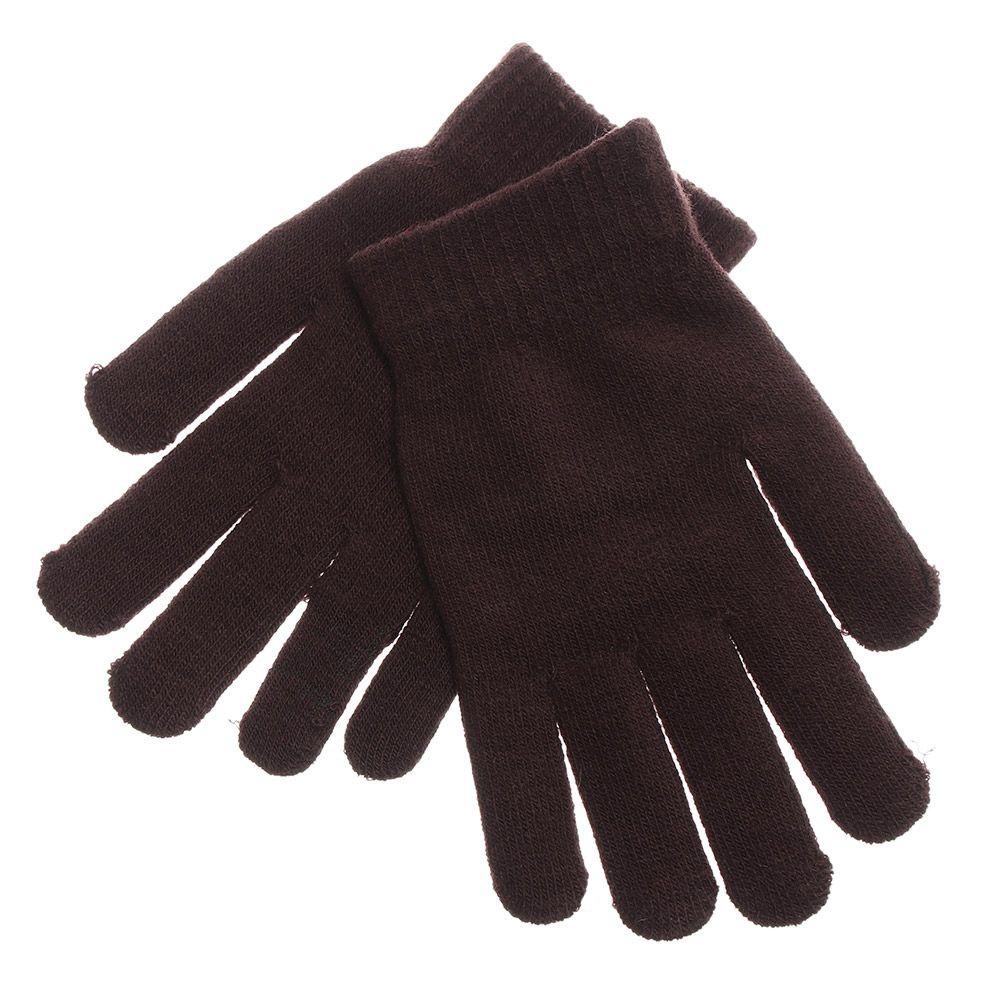 Plush Lining Full Fingered Gloves Thicken Women Men Mittens Ribbed Knitted Gloves  Daily Wear