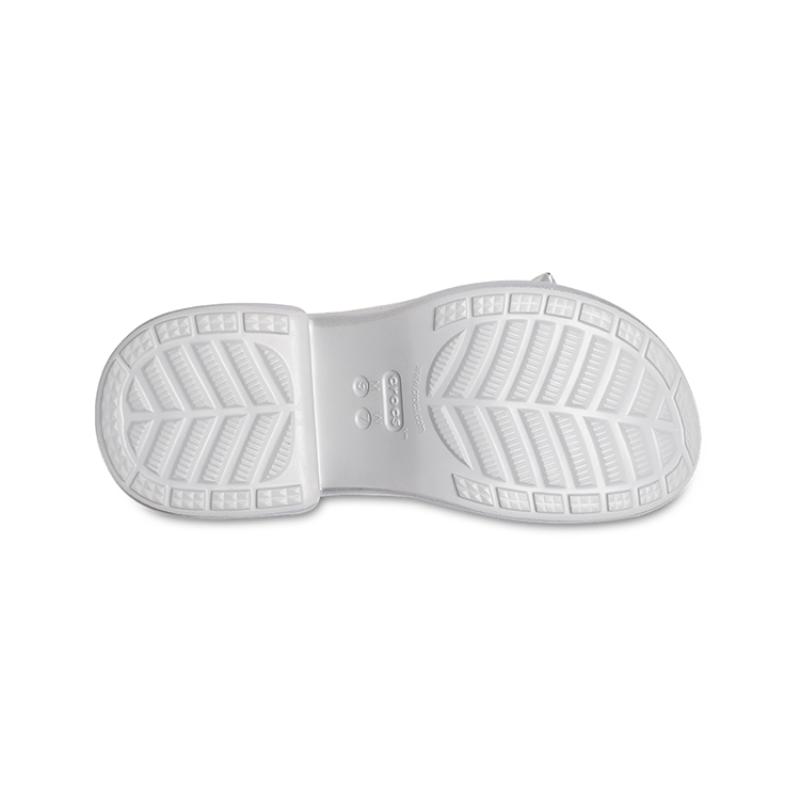 Crocs EVA Meerjungfrau Schleife Sandale 9,2cm Damen Metallic Silber