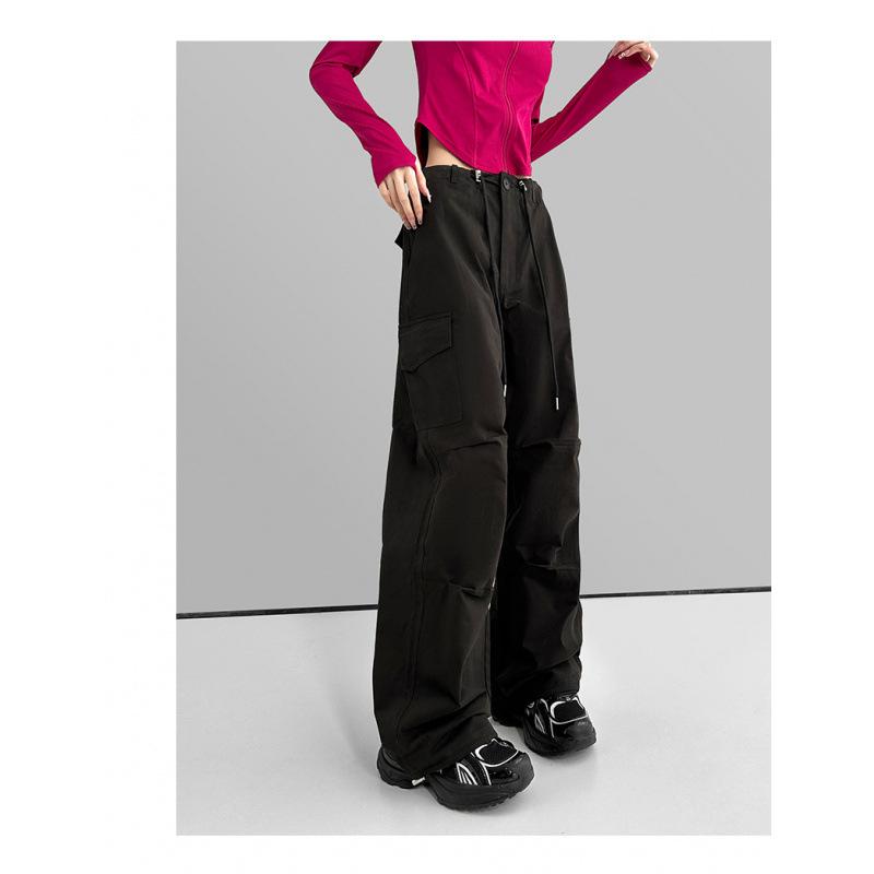 

Рабочие брюки для женщин на осень Чистый хлопок Модные универсальные свободные утягивающие повседневные брюки с высокой талией Спортивные брюки XL