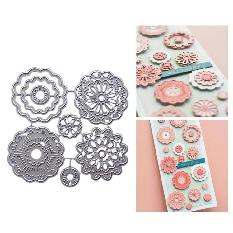 Round Flowers Metal Cutting Dies Templates Molds Embossing Stencils Die Cuts for Scrapbooking Cards Making Decorations