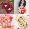 100-200pcs Gold Embossed Heart Stickers Envelope Seal Wax Looking Labels Wedding Party Invitation Card Christmas Gift Decoration