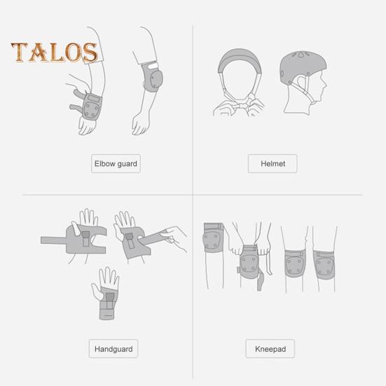 7ks/sada Dětská sada ochranných pomůcek na bruslení Kolečkové brusle Skateboard Kolo Cyklistická koloběžka Nastavitelná přilba Kolenní chránič loktů Chránič zápěstí