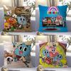 L'incredibile Divertente W-Mondo di Gumball Cuscino Regalo Decorazione Ufficio Casa Camera da Letto Divano Auto Copricuscino Custodia 45X45