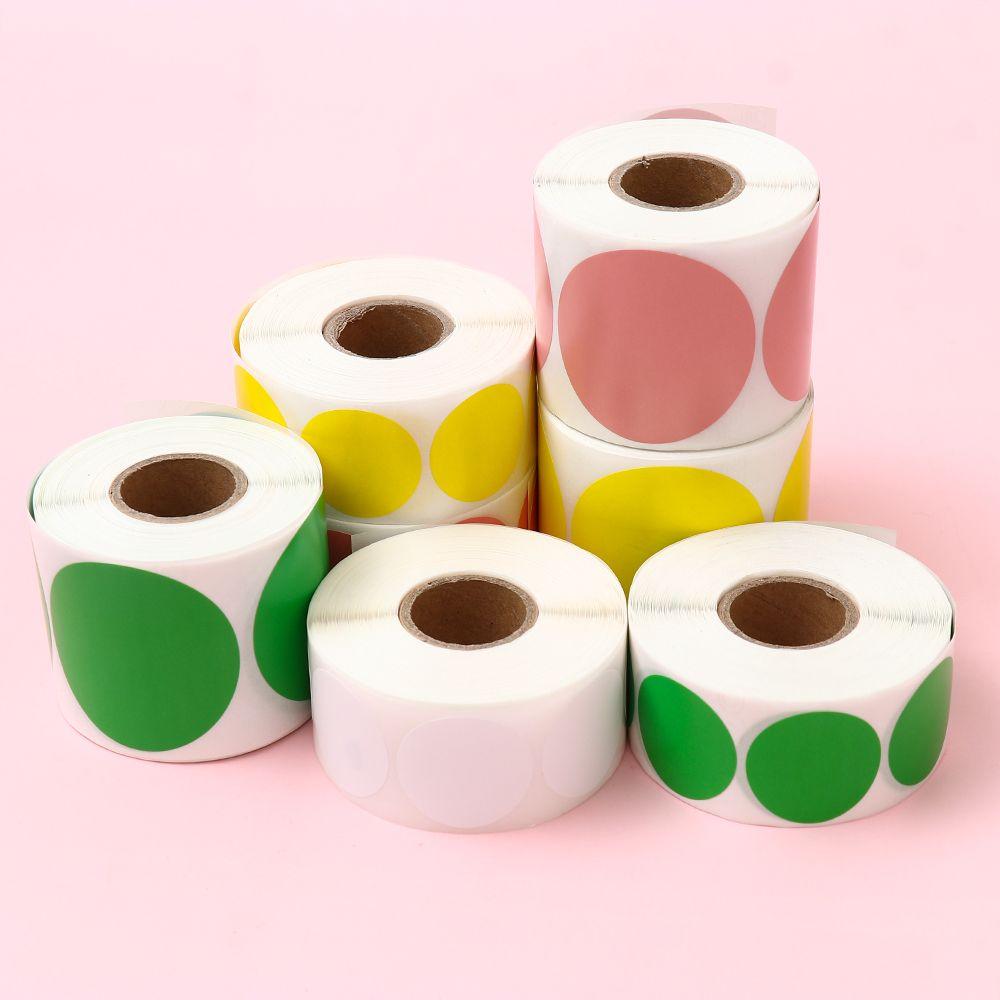 Office Supplies for DIY Logo Design Thermal Sticker Label Round Self-Adhesive Circle Thermal Sticker