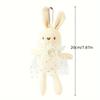 Small Plush Bunny Stuffed Animal Fluffy Rabbit Keychain Pendant for Backpacks Cute Easter Gifts Decor Birthday Po Props