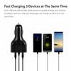 Smart Car Charger With Three USB QC 3.0 Type C Fast Charging Heads