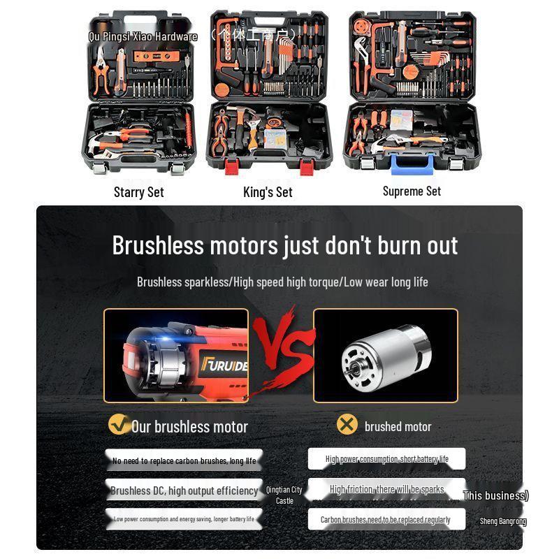 Multifunctional Electric Drill Set for Household & Car Repairs